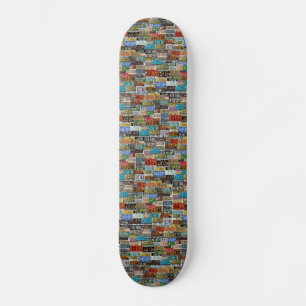 Skateboard Placas de licencia de cosecha de vintage Skateboar