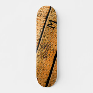Skateboard Placas de madera monogramada estampadas con "Hecho
