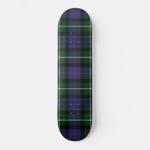 Skateboard Plaid Clan MacKenzie Purple Green Check Tartan