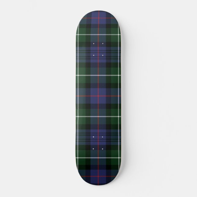 Skateboard Plaid Clan MacKenzie Purple Green Check Tartan (Anverso)