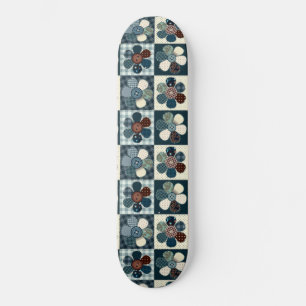 Skateboard Plaid Floral Gingham Patch Style Editable