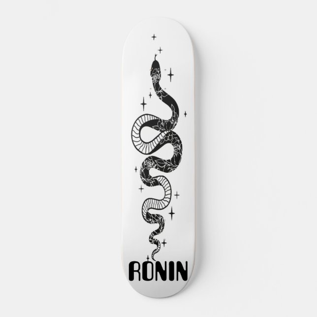 Skateboard Plan de serpientes de la MARCA RONIN Whiteout (Anverso)