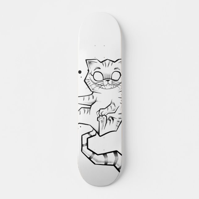 Skateboard Planche de skate chat du Cheshire Alice (Anverso )