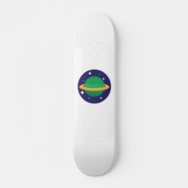 Skateboard planeta en el espacio (Anverso )