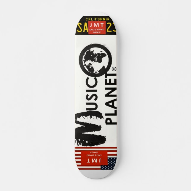 Skateboard PLANETA MUSICAL Patineta, 7¾" Cubierta (Anverso )