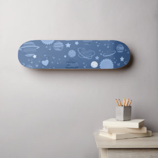 Skateboard Planetas azules celestiales
