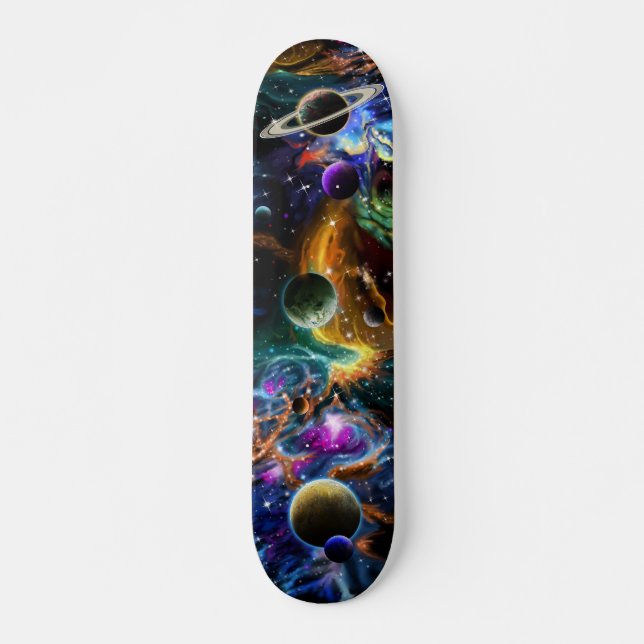 Skateboard Planetas de galaxia espacial Nebulosa (Anverso )