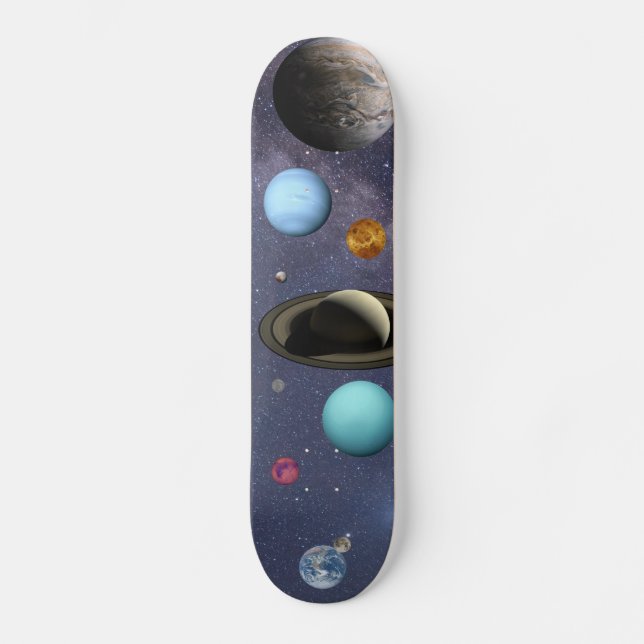 Skateboard Planetas del sistema solar (Anverso)