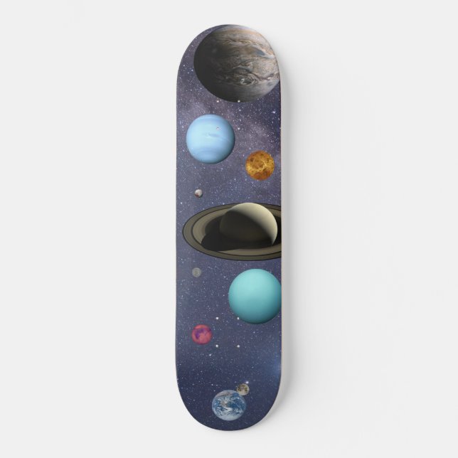 Skateboard Planetas del sistema solar (Anverso)