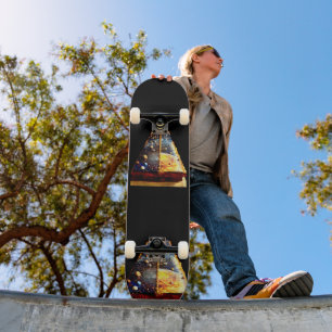 Skateboard Planetas Incrustados