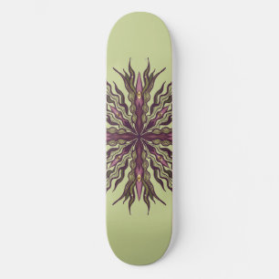 Skateboard Planta de Ojo Psicodélico - Mandala Botánico Surre