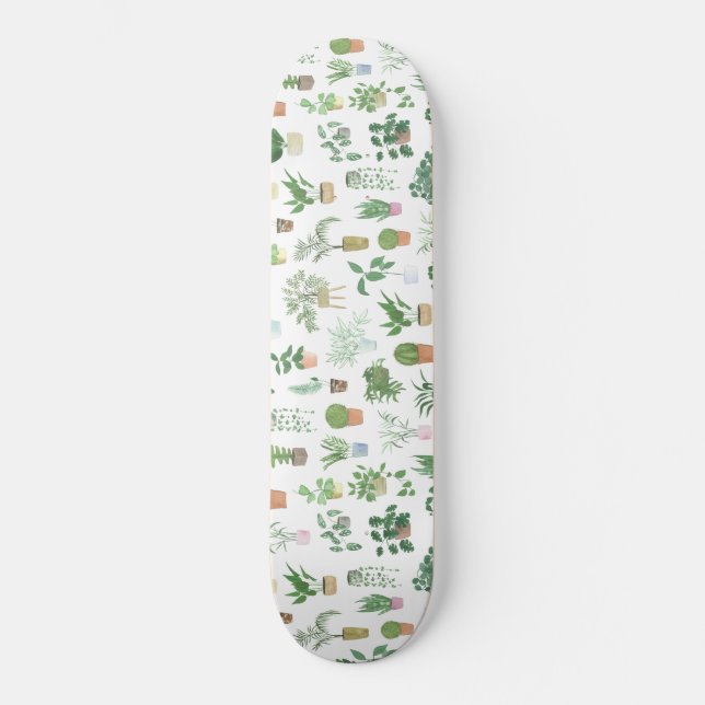 Skateboard Plantas plantadas y patrones de macetas (Anverso)