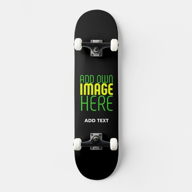 SKATEBOARD PLANTILLA DE TEXTO DE IMAGEN NEGRA SENCILLA EDITAB (Anverso)