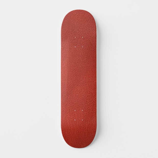 Skateboard Plantilla elegante de cuero rojo marrón (Anverso)