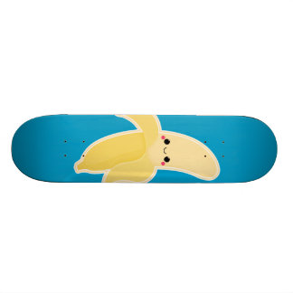 Skateboard Plátano de Kawaii en azul