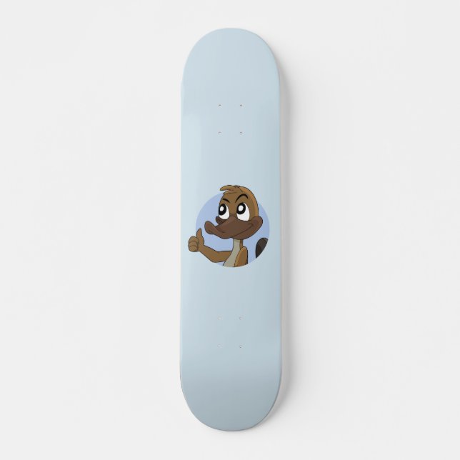 Skateboard Platypus giving thumbs up cartoon (Anverso )