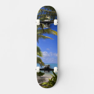 Skateboard Playa bordeada de palmeras Islas Cook 2