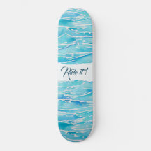 Playa personalizada Name Beach Waves Watercolor