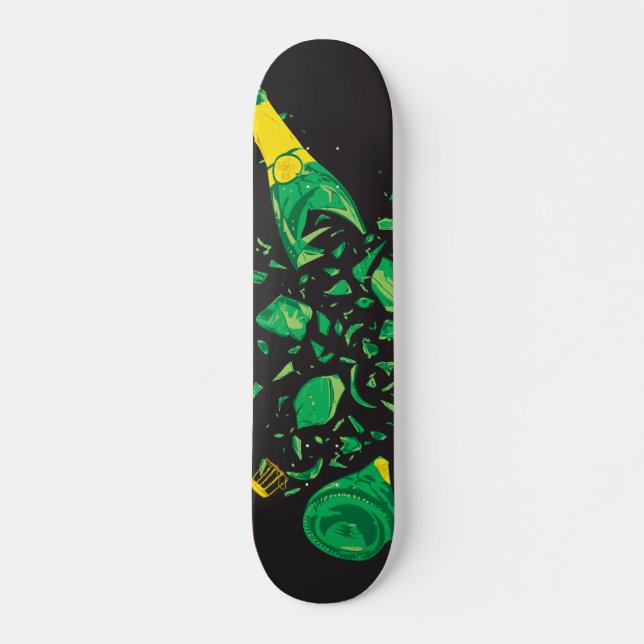 Skateboard Poetas y ladrones "la botella " (Anverso )