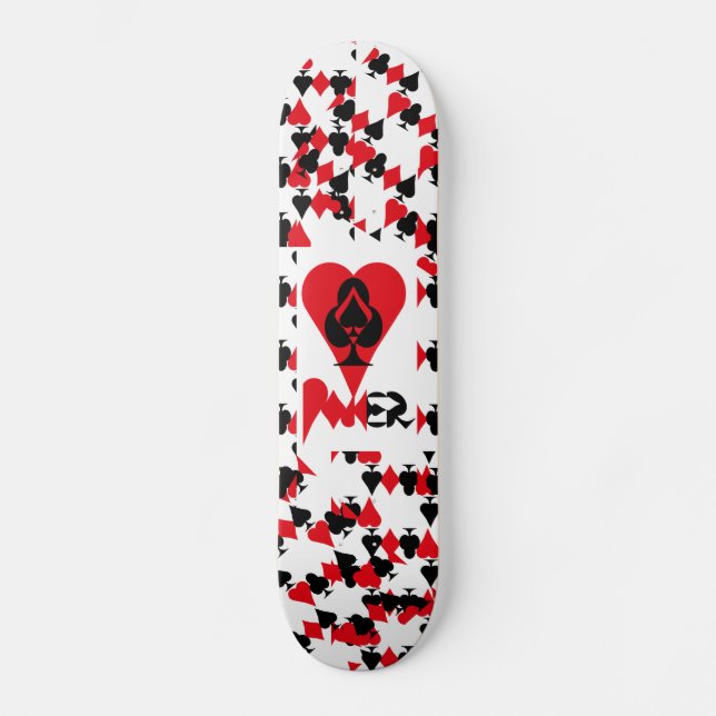 Skateboard POKER NEW ORIGINAL pixelat by Masanser (Anverso)