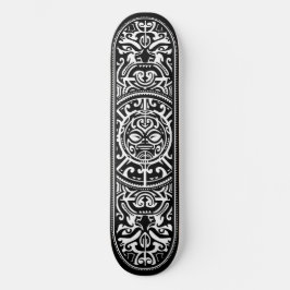 Skateboard Polinesia Tribal Face Grain