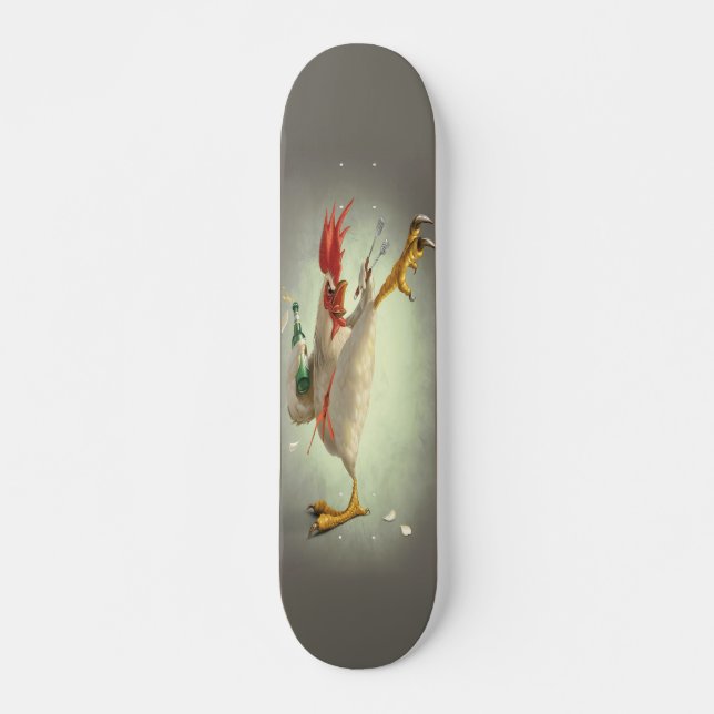 Skateboard Pollo de artista marcial (Anverso )