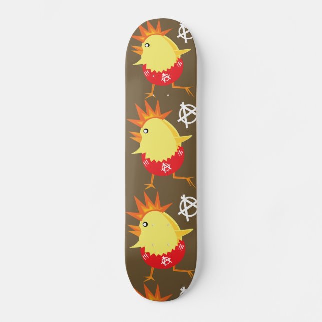 Skateboard Pollo de rock de punk (Anverso)