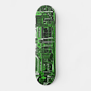 Skateboard Pollo frito en verde