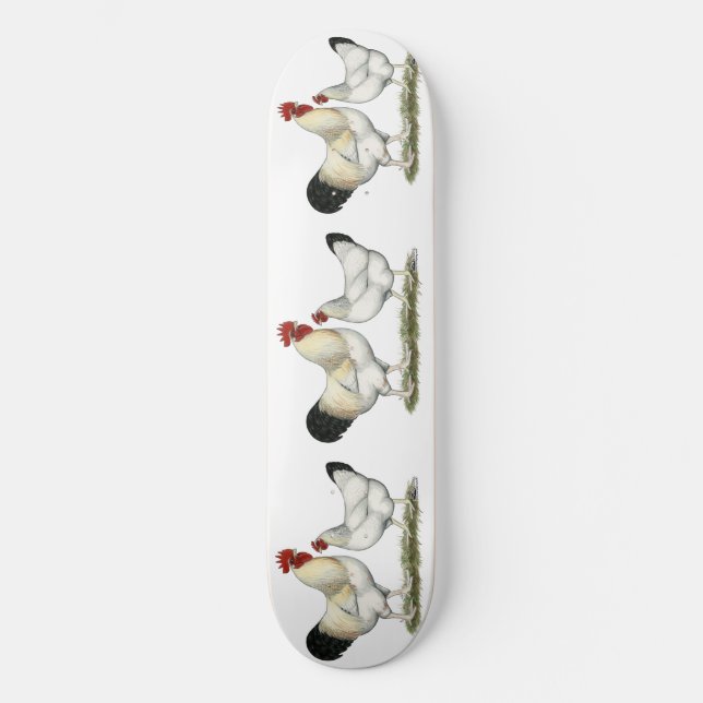 Skateboard Pollos del río Indio (Anverso)