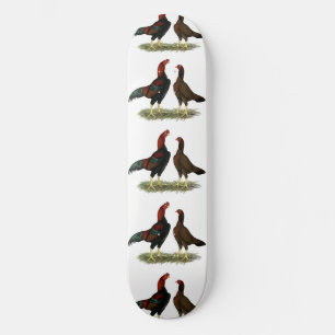 Skateboard Pollos Rojos Negros Aseel