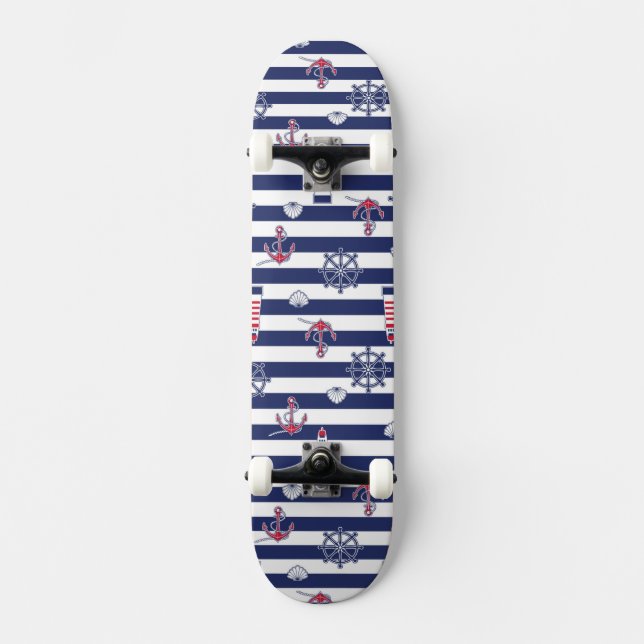 Skateboard Por el modelo del mar (Anverso)