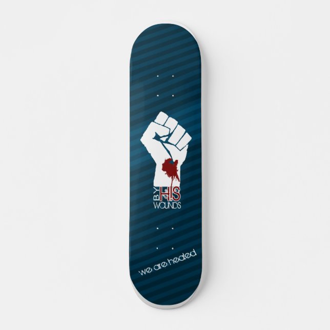 Skateboard Por SUS heridas - azul (Anverso )