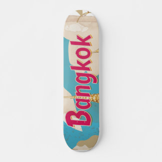 Skateboard Poster de Viajes de Bangkok Vintage