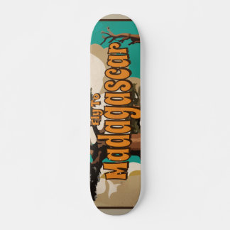 Skateboard Poster de Viajes de Vintage de Madagascar