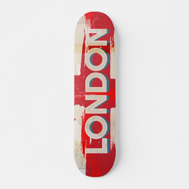 Skateboard Poster del Sindicato de Londres Vintage (Anverso )