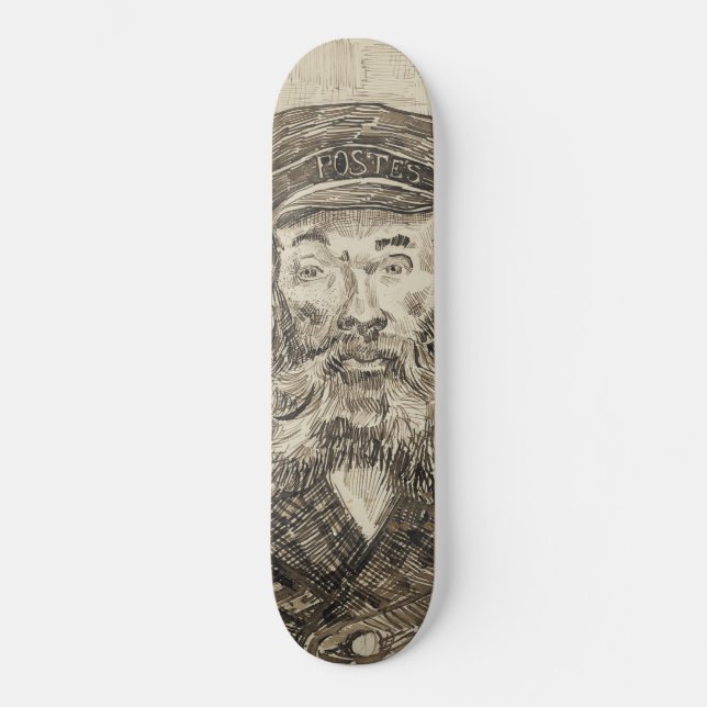 Skateboard Postman Joseph Roulin (Esbozo Sepia) (de van Gogh) (Anverso)