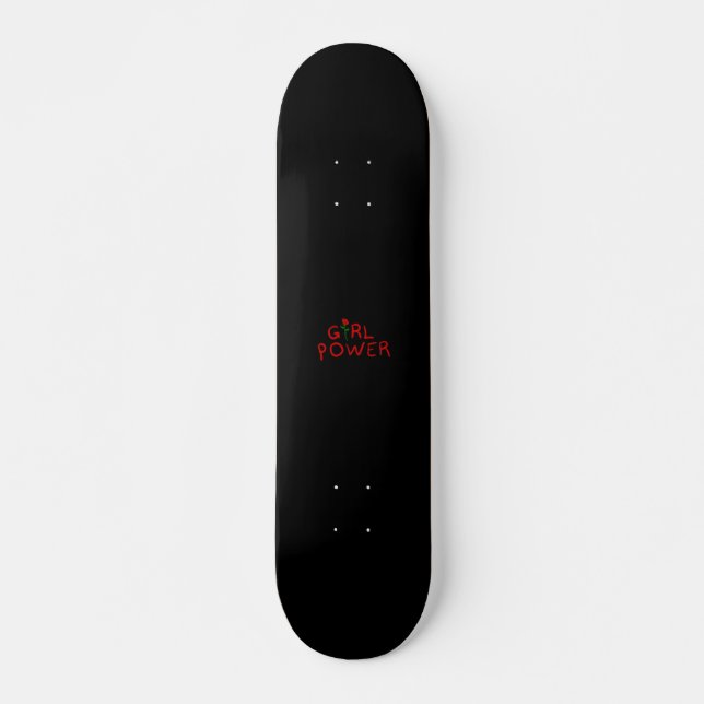 Skateboard Potencia chica con Rosa (Anverso )