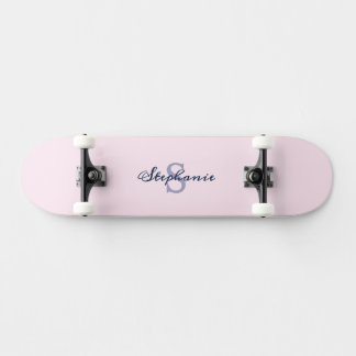 Skateboard Precioso rosa pastel elegante simple mono personal