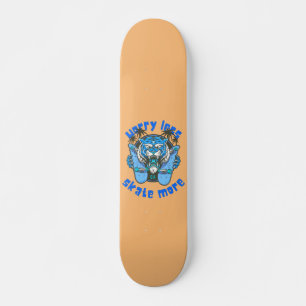 Skateboard PREOCUPACIÓN MENOS TIEMPO MÁS edición de tigre    