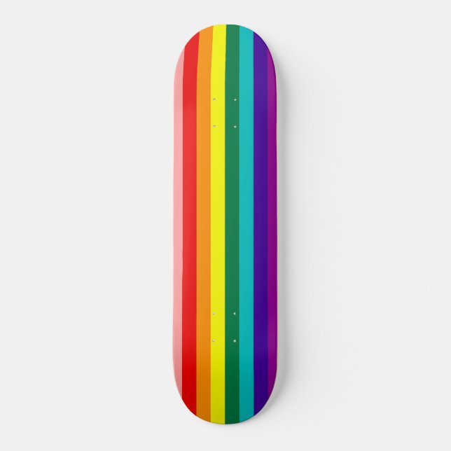 Skateboard Primera bandera del orgullo arcoiris (Anverso)