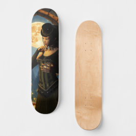 Skateboard Princess of the Clocks – Keeper of Moonlit Hours. 