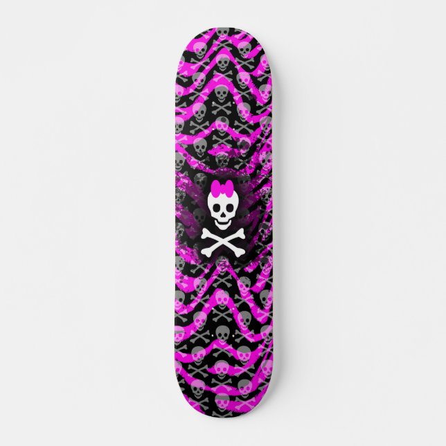 Skateboard Princess Princess de Cebra Rosa (Anverso )