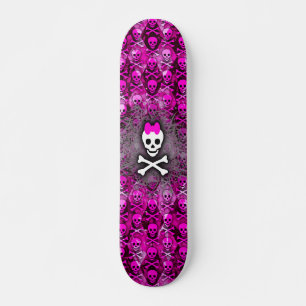 Skateboard Princess Skull & Bones