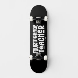 Skateboard Profesor de cuarto grado Personalizado retro simpl