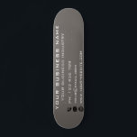 Skateboard Promoción de empresa empresarial personalizada<br><div class="desc">Empresa de negocios Promocional Personalizada - Texto Moderno - Nombre Profesional o Regalo de Personalizable Personal - Añadir su nombre de negocio - Empresa / Sector de negocios - Industria / Teléfono / Correo electrónico / Sitio Web - Información de contacto - Elegir / Añadir su fondo favorito y texto...</div>