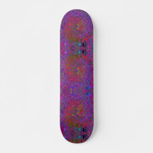 Skateboard Psicodelia Groovy Magenta Retro Bañón Líquido