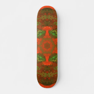 Skateboard Psicodelia Hippie Rojo y Verde