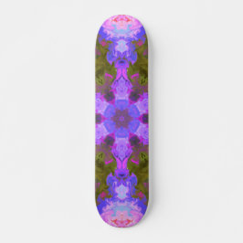 Skateboard Psicodelia Mandala Flor morado y azul