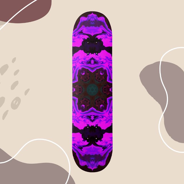 Skateboard Psicodelic Hippie Flor Púrpura (Subido por el creador)