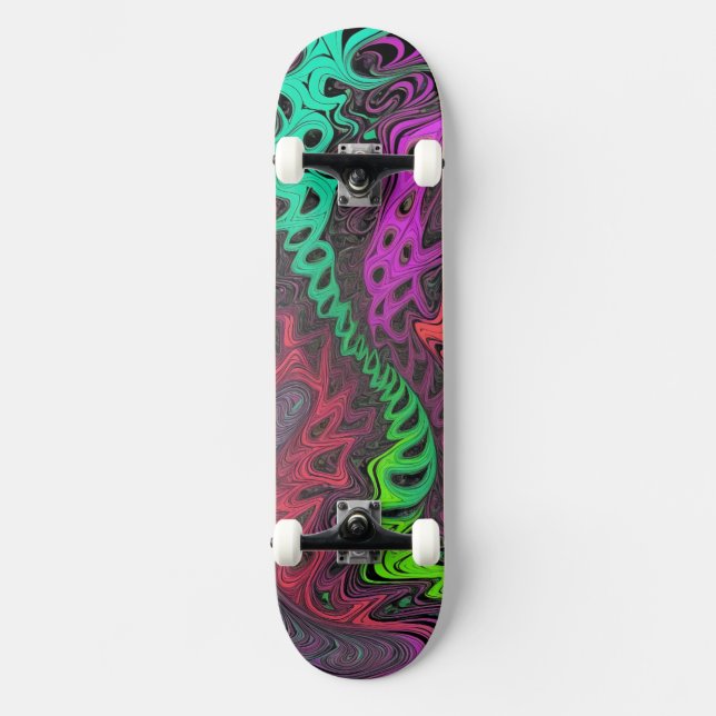 Skateboard Psicodélico - Diseño Vibrante (Anverso)